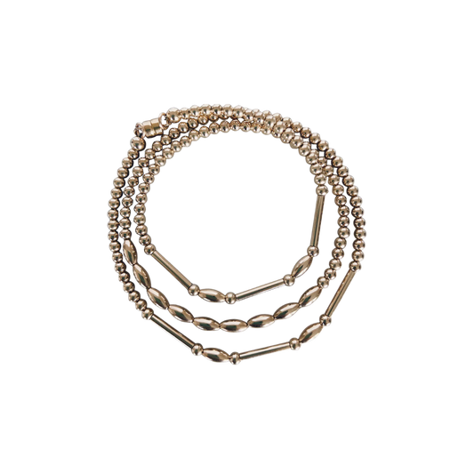 Gold Barrel Wrap Bracelet - 14k Gold Filled