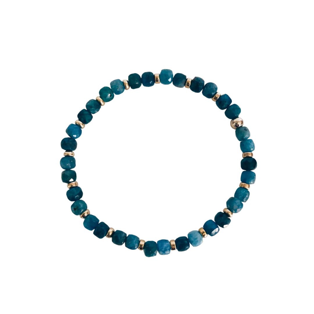 Apatite Square Gemstone Bracelet
