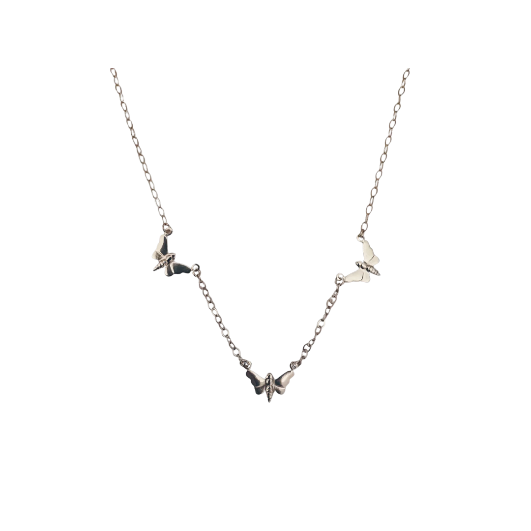 Trio Butterfly Necklace - 14k Gold Filled